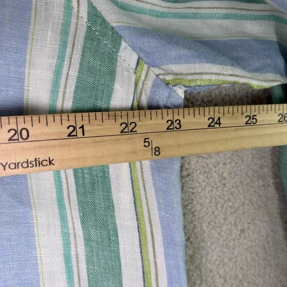 Tommy Bahama Shirt Mens L Linen Relax Long Sleeve Button Up Multicolor Striped - Picture 5 of 8